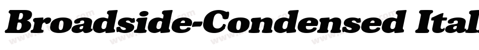 Broadside-Condensed Italic字体转换